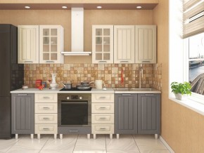 Кухня модульная Луксор серый-кремовый в Нефтекамске - neftekamsk.mebel24.online | фото 3