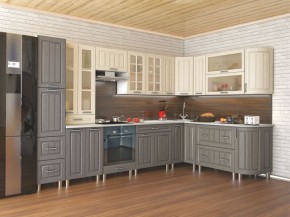 Кухня модульная Луксор серый-кремовый в Нефтекамске - neftekamsk.mebel24.online | фото 4