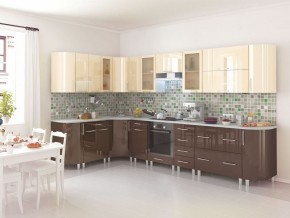 Кухня Танго модульная шоколад-ваниль в Нефтекамске - neftekamsk.mebel24.online | фото 1