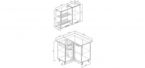 Кухонный гарнитур Белый Глянец 1000*1000 (Стол. 38мм) в Нефтекамске - neftekamsk.mebel24.online | фото 2