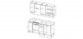 Кухонный гарнитур Белый Глянец 1800 (Стол. 38мм) в Нефтекамске - neftekamsk.mebel24.online | фото 2