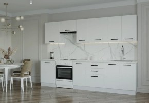Кухонный гарнитур Белый Глянец 3000 (Стол. 38мм) в Нефтекамске - neftekamsk.mebel24.online | фото