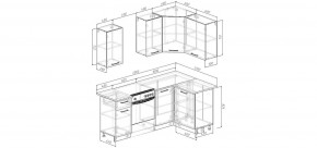 Кухонный гарнитур Меренга 2000*1200 (Стол. 38мм) в Нефтекамске - neftekamsk.mebel24.online | фото 2