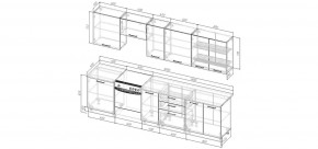 Кухонный гарнитур Меренга 3000 (Стол. 38мм) в Нефтекамске - neftekamsk.mebel24.online | фото 2
