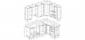 Кухонный гарнитур Умбра 2200*1600 h950 (Стол. 26мм) в Нефтекамске - neftekamsk.mebel24.online | фото 2