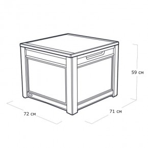 Квадратный сундук Cube Rattan 208 л в Нефтекамске - neftekamsk.mebel24.online | фото 5