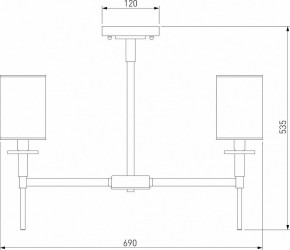 Люстра на штанге Eurosvet Brielle 60132/6 латунь в Нефтекамске - neftekamsk.mebel24.online | фото 4