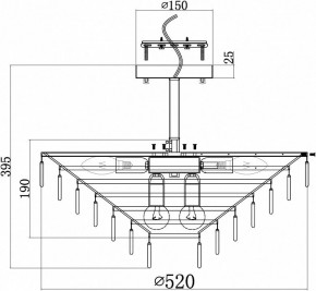 Люстра на штанге Maytoni Mazzo MOD130CL-11G в Нефтекамске - neftekamsk.mebel24.online | фото 5
