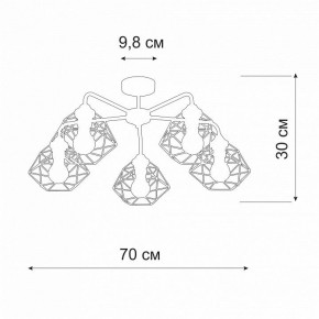 Люстра на штанге Vitaluce V4258 V4258-0/5PL в Нефтекамске - neftekamsk.mebel24.online | фото 2