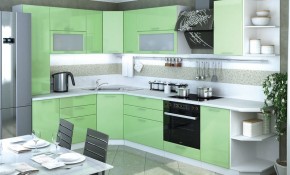 Модульная кухня Ксения Олива в Нефтекамске - neftekamsk.mebel24.online | фото 1