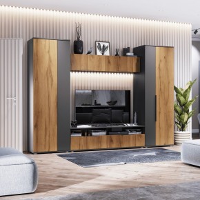 МОНИКА Гостиная (модульная) темно серый в Нефтекамске - neftekamsk.mebel24.online | фото 1