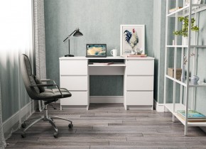 МОРИ МС-2 Стол 6 ящиков (белый) в Нефтекамске - neftekamsk.mebel24.online | фото