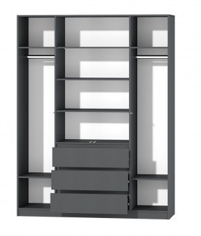 МС "Хилтон" Шкаф №1 1600 (Графит) в Нефтекамске - neftekamsk.mebel24.online | фото 3