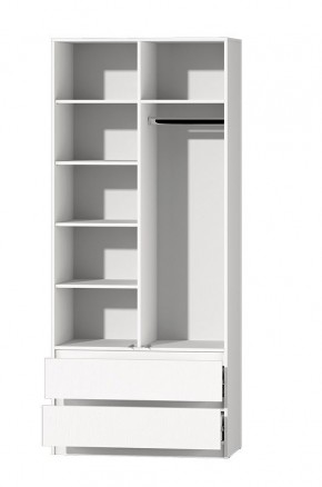 МС "Хилтон" Шкаф №3 900 (Белый текстурный) в Нефтекамске - neftekamsk.mebel24.online | фото 3