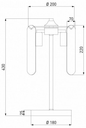 Настольная лампа декоративная Eurosvet Claire 01170/3 золото в Нефтекамске - neftekamsk.mebel24.online | фото 3