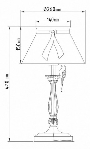 Настольная лампа декоративная Maytoni Bird ARM013-11-W в Нефтекамске - neftekamsk.mebel24.online | фото 5