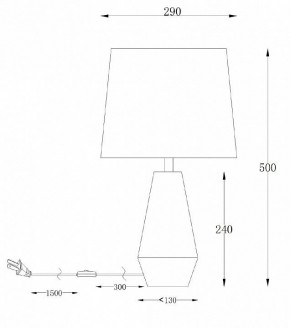 Настольная лампа декоративная Maytoni Calvin Table Z181-TL-01-B в Нефтекамске - neftekamsk.mebel24.online | фото 2