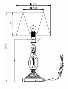 Настольная лампа декоративная Maytoni Demitas RC024-TL-01-R в Нефтекамске - neftekamsk.mebel24.online | фото 3