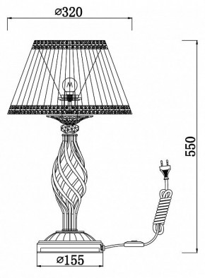 Настольная лампа декоративная Maytoni Grace RC247-TL-01-R в Нефтекамске - neftekamsk.mebel24.online | фото 3