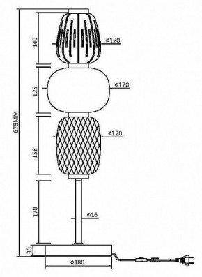 Настольная лампа декоративная Maytoni Pattern MOD267TL-L28CH3K в Нефтекамске - neftekamsk.mebel24.online | фото 4