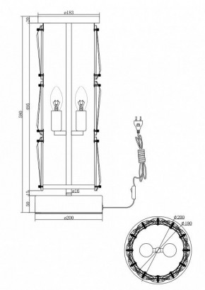 Настольная лампа декоративная Maytoni Puntes MOD043TL-02G в Нефтекамске - neftekamsk.mebel24.online | фото 3