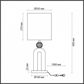Настольная лампа декоративная Odeon Light Bagel 5410/1T в Нефтекамске - neftekamsk.mebel24.online | фото 4