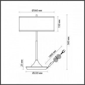 Настольная лампа декоративная Odeon Light Bergi 5064/2T в Нефтекамске - neftekamsk.mebel24.online | фото 8