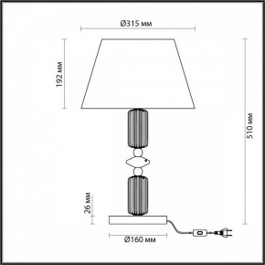 Настольная лампа декоративная Odeon Light Candy 4861/1TA в Нефтекамске - neftekamsk.mebel24.online | фото 4
