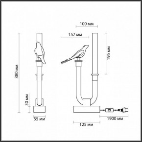 Настольная лампа декоративная Odeon Light Lark 5431/2TL в Нефтекамске - neftekamsk.mebel24.online | фото 4