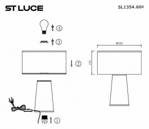 Настольная лампа декоративная ST-Luce Jackie SL1354.604.01 в Нефтекамске - neftekamsk.mebel24.online | фото 5