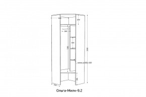 ОЛЬГА-МИЛК 9.2 Шкаф угловой с зеркалом в Нефтекамске - neftekamsk.mebel24.online | фото 2