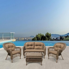 Плетеный комплект для отдыха LV-520BB Beige/Beige в Нефтекамске - neftekamsk.mebel24.online | фото 2