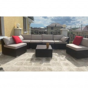 Плетеный модульный комплект YR822D Brown/Beige в Нефтекамске - neftekamsk.mebel24.online | фото 1
