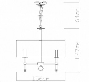 Подвесная люстра Divinare Candela 1162/01 LM-5 в Нефтекамске - neftekamsk.mebel24.online | фото 4