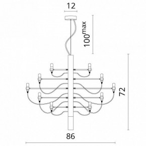 Подвесная люстра Divinare Molto 8030/02 LM-30 в Нефтекамске - neftekamsk.mebel24.online | фото 5