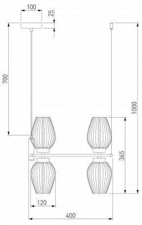 Подвесная люстра Eurosvet Alva 30183/4 латунь в Нефтекамске - neftekamsk.mebel24.online | фото 4