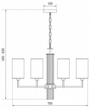 Подвесная люстра Eurosvet Soffio 60134/8 никель в Нефтекамске - neftekamsk.mebel24.online | фото 5