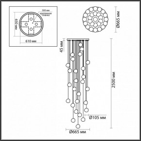 Подвесная люстра Odeon Light Jemstone 5085/120L в Нефтекамске - neftekamsk.mebel24.online | фото 4