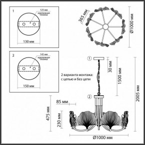 Подвесная люстра Odeon Light Ventaglio 4870/7 в Нефтекамске - neftekamsk.mebel24.online | фото 6