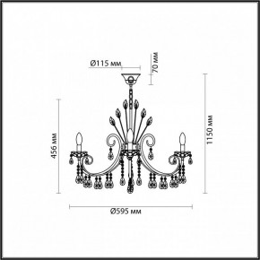 Подвесная люстра Odeon Light Versia 4977/6 в Нефтекамске - neftekamsk.mebel24.online | фото 5