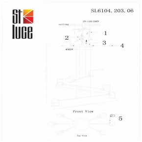 Подвесная люстра ST-Luce Montecelio SL6104.203.06 в Нефтекамске - neftekamsk.mebel24.online | фото 4