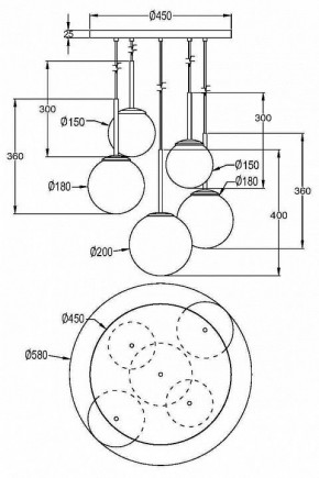 Подвесной светильник Maytoni Basic form MOD321PL-05G1 в Нефтекамске - neftekamsk.mebel24.online | фото 4