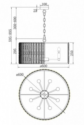 Подвесной светильник Maytoni Facet MOD094PL-08G в Нефтекамске - neftekamsk.mebel24.online | фото 3