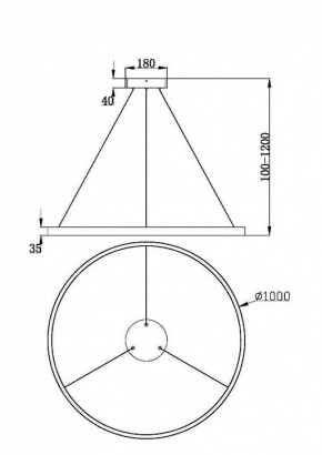 Подвесной светильник Maytoni Rim MOD058PL-L54BSK в Нефтекамске - neftekamsk.mebel24.online | фото 3