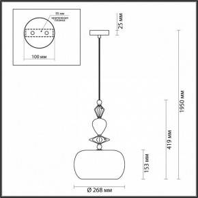 Подвесной светильник Odeon Light Bizet 4893/1A в Нефтекамске - neftekamsk.mebel24.online | фото 3