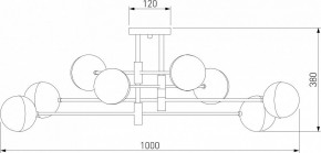Потолочная люстра Eurosvet Nuvola 70129/8 латунь в Нефтекамске - neftekamsk.mebel24.online | фото 3