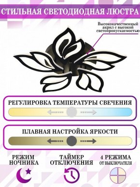 Потолочная люстра Natali Kovaltseva High-Tech Led Lamps HIGH-TECH LED LAMPS 82006 BLACK в Нефтекамске - neftekamsk.mebel24.online | фото 5