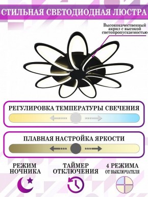 Потолочная люстра Natali Kovaltseva High-Tech Led Lamps HIGH-TECH LED LAMPS 82009 BLACK в Нефтекамске - neftekamsk.mebel24.online | фото 5