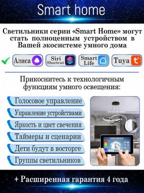 Потолочная люстра Natali Kovaltseva Smart home LED LAMPS 81216 в Нефтекамске - neftekamsk.mebel24.online | фото 6