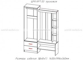 КРИТ-3 Прихожая (Анкор темный/Анкор белый) в Нефтекамске - neftekamsk.mebel24.online | фото 2